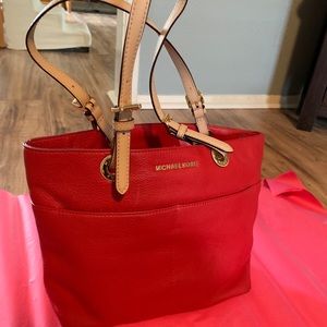 Red Michael Kors tote